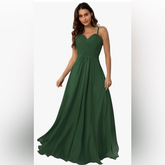 New with Tags - Ruched Chiffon Bridesmaid Dress - Picture 1 of 5
